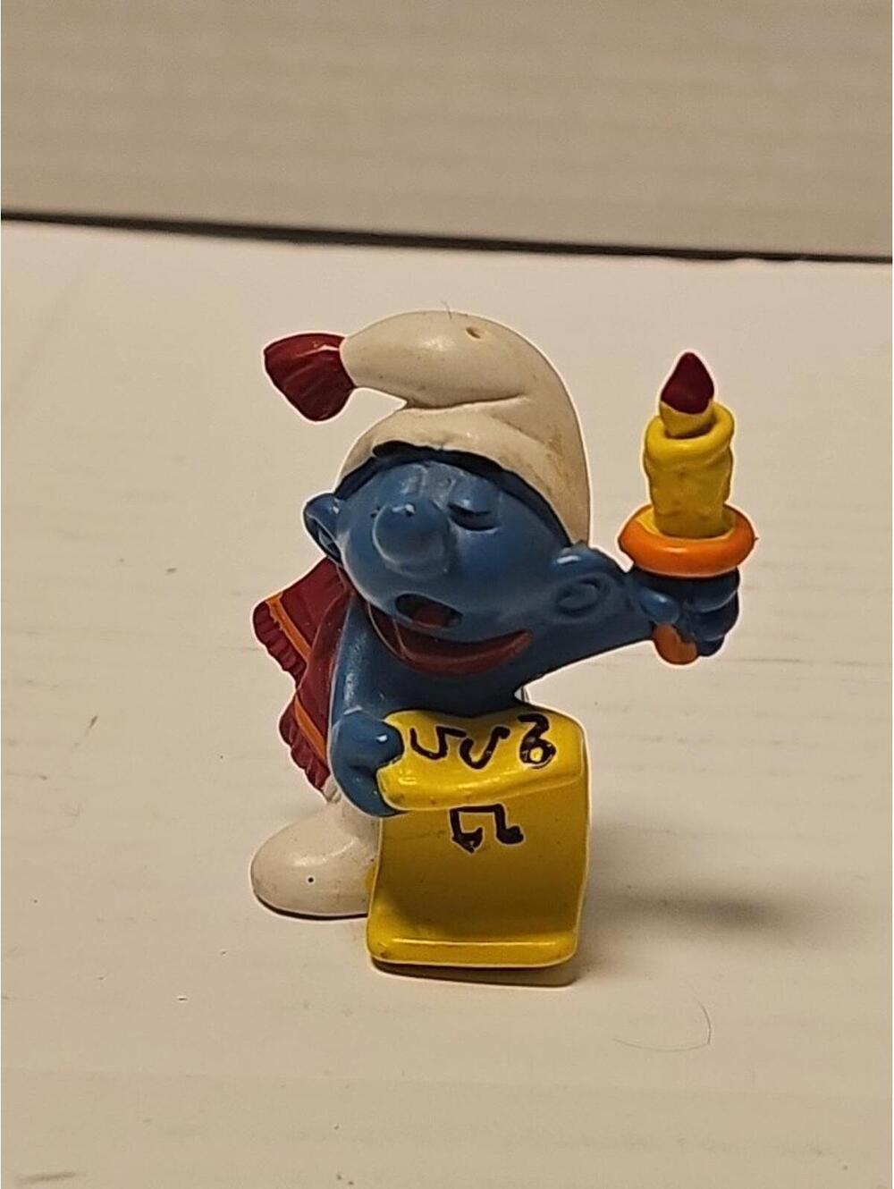 Vintage Smurfs PVC "Christmas Caroler Smurf"